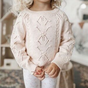 JAMIE KAY Organic Cotton Knit Sweater - Size: 1-yr. - Like New!